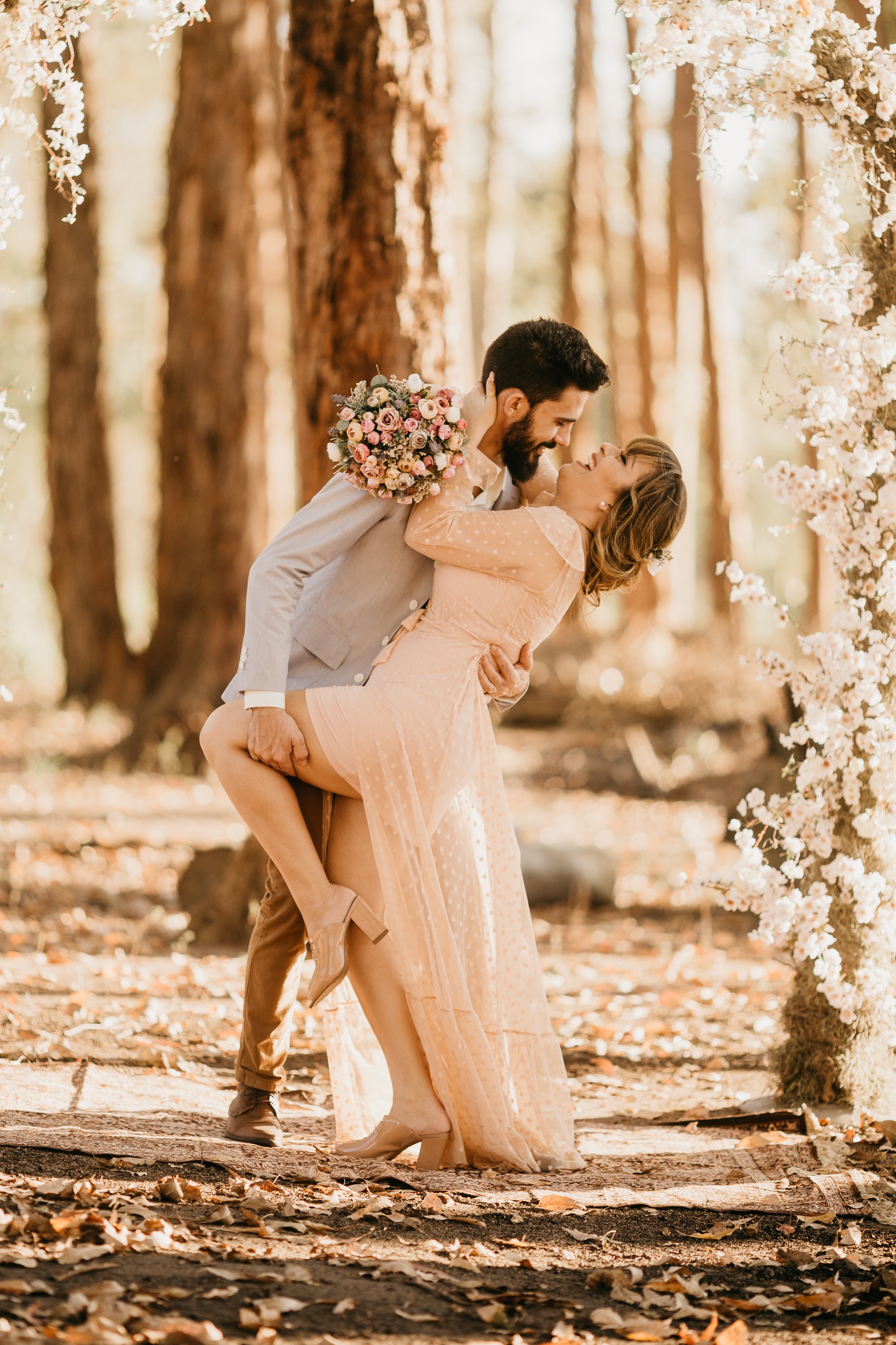 photo of the bride and groom